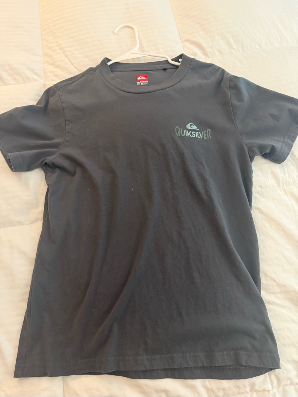 Quiksilver Men's Black Logo Crew Neck T-Shirt